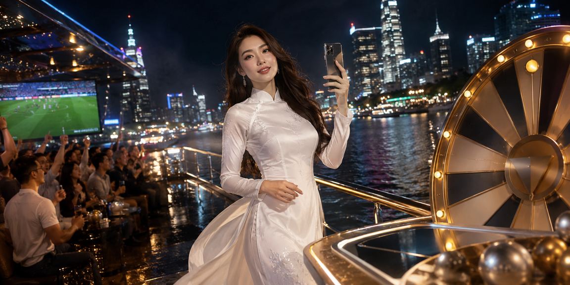 Người chơi tại TP. Hồ Chí Minh thanh toán trực tuyến trong trang phục áo dài truyền thống