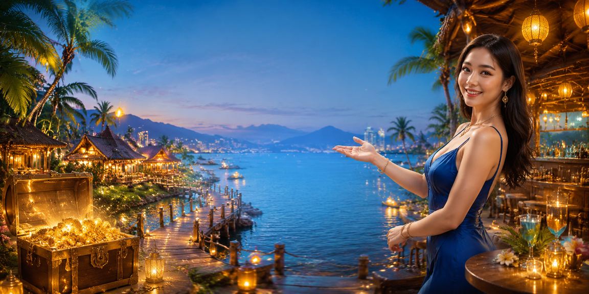 Khu vực giải trí casino sôi động tại bãi biển Nha Trang về đêm